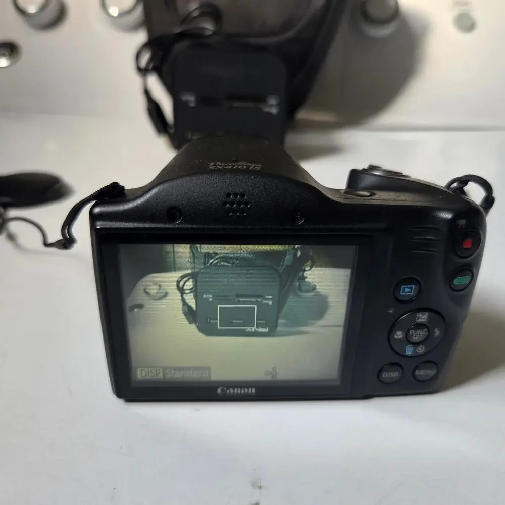 Canon PowerShot SX410 IS 20MP 40x Zoom Digital Camera - Tested & Working - Black
